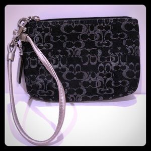 Coach fabric wristlet